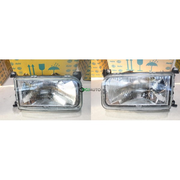 Jeu 2 phares projecteur avant gauche + droit Hella 1AH005454-301 + 1AH005454-291 pour volkswagen passat B3 de 1988 à 1993