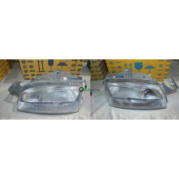 Jeu 2 phares projecteur avant gauche + droit (manque bouchon) Hella 1AF006826-171 + 1AF006826-181* pour fiat punto 1 partir de
