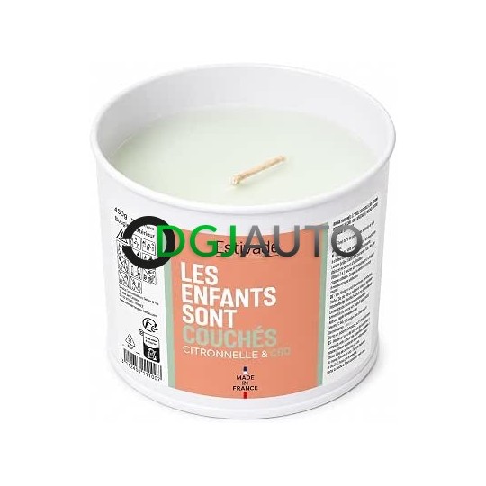 1 Bougie parfumée citronelle et CBD Estivade Les enfants sont couchés Made in France Maison Denis