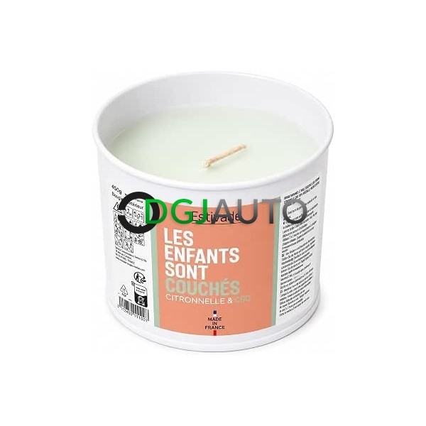 1 Bougie parfumée citronelle et CBD Estivade Les enfants sont couchés Made in France Maison Denis
