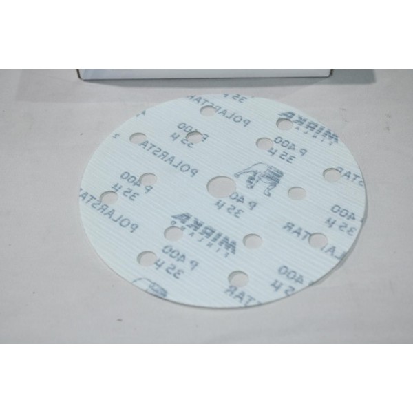 Boite 50 disques de poncage abrasif 150mm P400 grip 15H polarstar Mirka FA61105041 