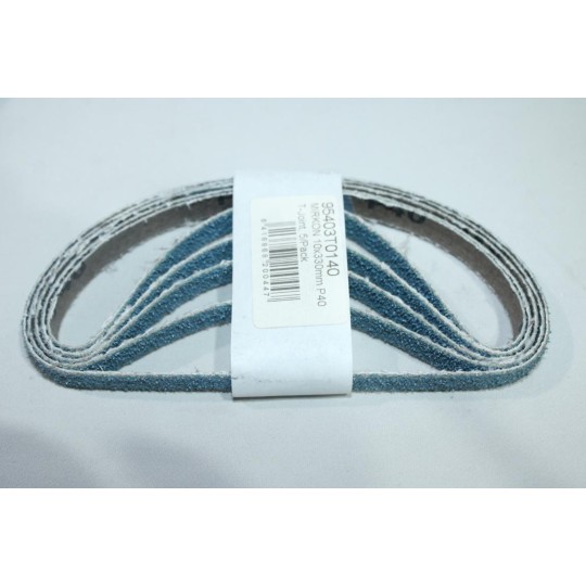 Lot 5 bandes de poncage abrasif P40 10x330mm mirkon Mirka 95403T0140 