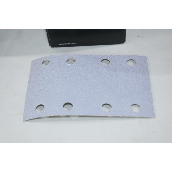 Boite 100 bandes de poncage abrasive 81x133mm P80 grip 8H Q silver Mirka 3668809980 