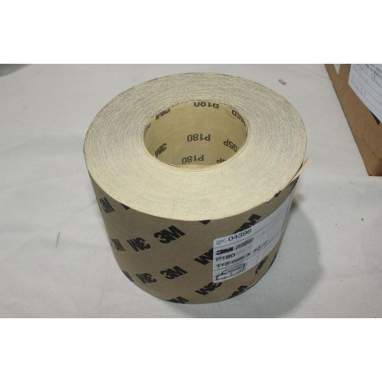 Rouleau de papier de verre abrasif poncage 115mm x 50m 50 mètres 255P P180 3M 04396 