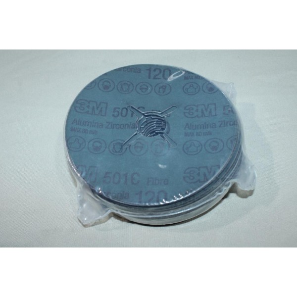Lot 25 disques fibre de poncages abrasif 501C 125 x 22mm P120 3M 60516 
