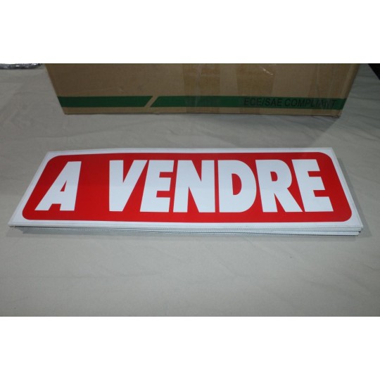 Pancarte panneau rouge et blanc 600x197mm A VENDRE 