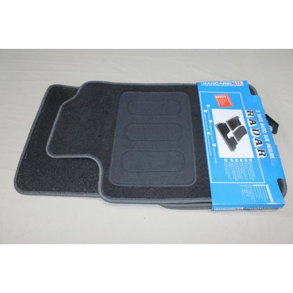 Jeu 3 tapis de sol gris sur mesure avant + arriere Bancarel pour peugeot 405 