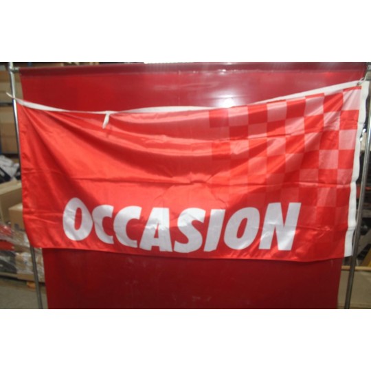 Drapeau OCCASION rouge et blanc 