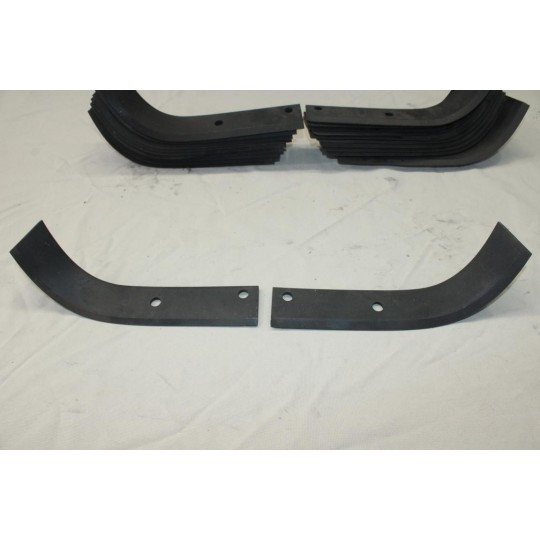 Jeu 2 lames couteaux de labours 25cm (droit) 27cm (courbe) MT PATTE PAIRE pour motoculteur 