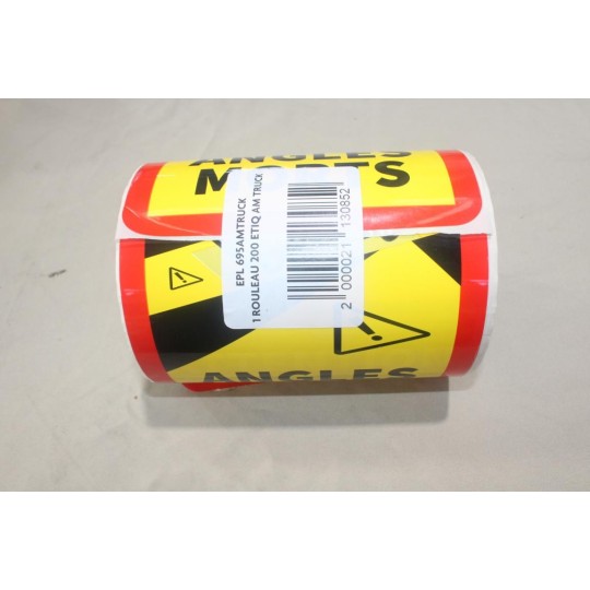 Rouleau de 197 étiquettes autocollante attention angles morts Axcar 695AMTRUCK* pour camion poids lourd engin agricole tracteur 