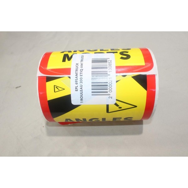 Rouleau de 197 étiquettes autocollante attention angles morts Axcar 695AMTRUCK* pour camion poids lourd engin agricole tracteur 