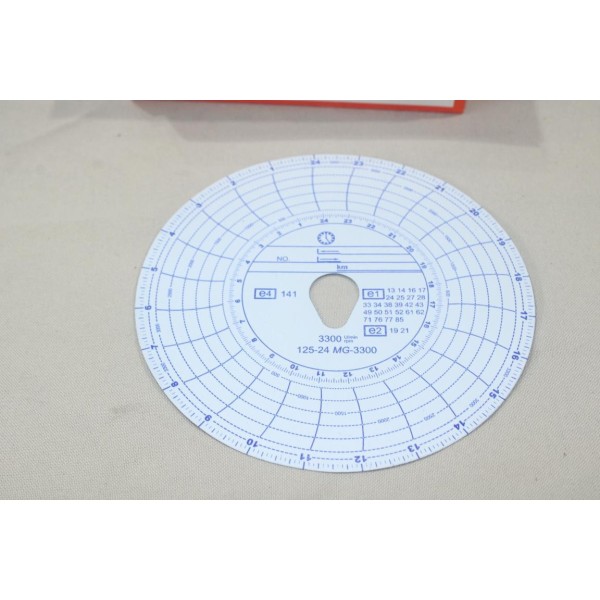 Lot 100 disques de tachygraphe VDO Eurotach 125-24 GT 3300 DPL 7171 pour vitesse camion poids lourd 