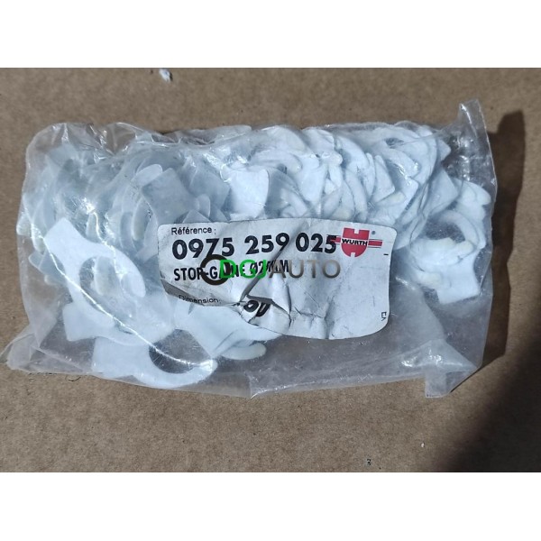 Lot 100 stop gaine 25mm diametre clip de maintien Wurth 0975259025