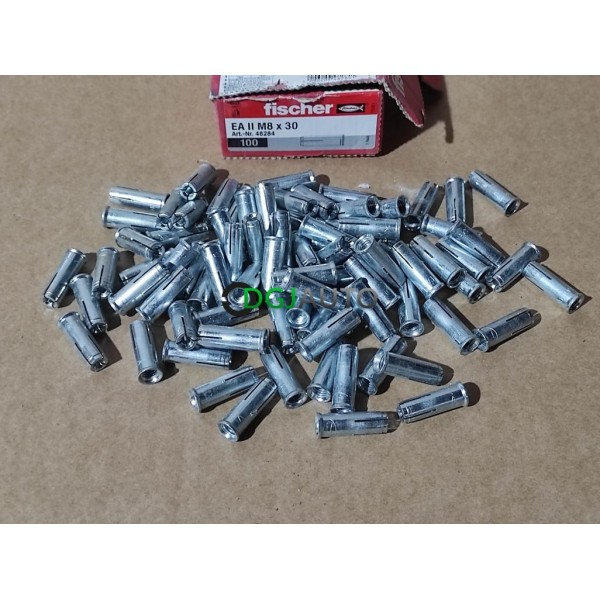 Lot 80 chevilles à frapper EA II M8x30 acier electrozingué Fischer 48284