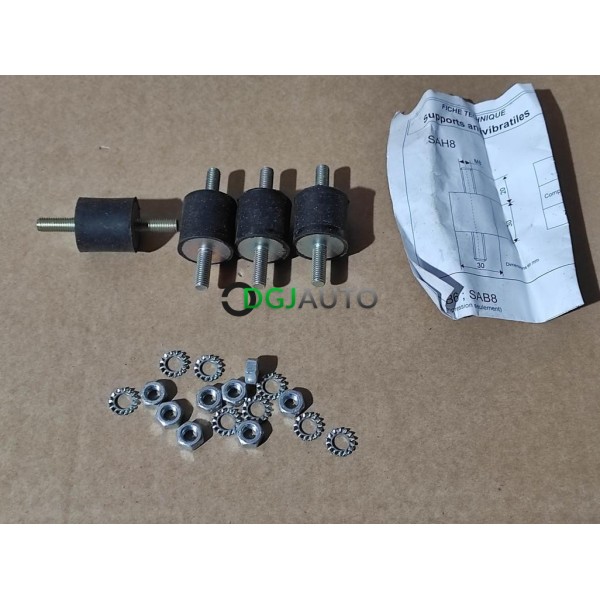 Kit 4 supports antivibratiles SAH8 SAH 8 Atlantic 523574 pour pompe à chaleur et chaudiere
