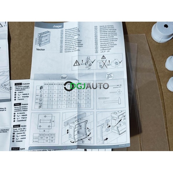 Lot accessoires passe cables bouchons Hager Vector pour coffret electrique