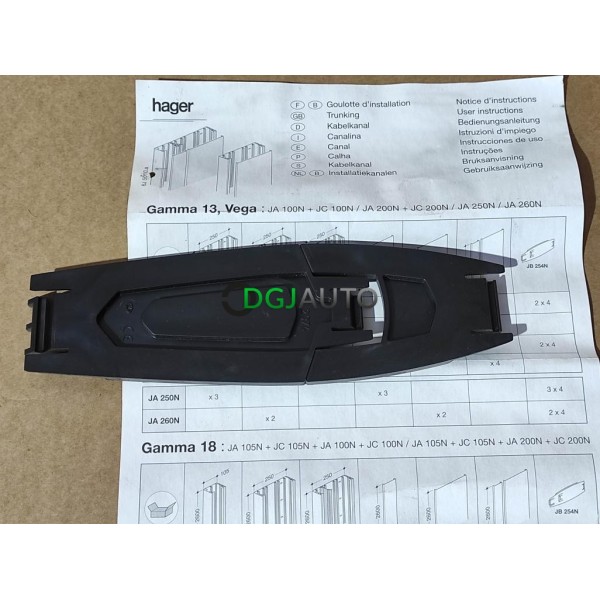 Lot 4 agrafes de maintien de cables Hager JB254N pour goulottes electrique gamma vega