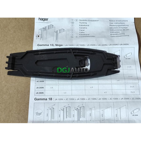 Lot 4 agrafes de maintien de cables Hager JB254N pour goulottes electrique gamma vega