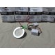 Lot 4 spots LED interieur 3W kaci R-B 3000K IP44 350lm 220lm Indigo KC211R25 aluminium mat