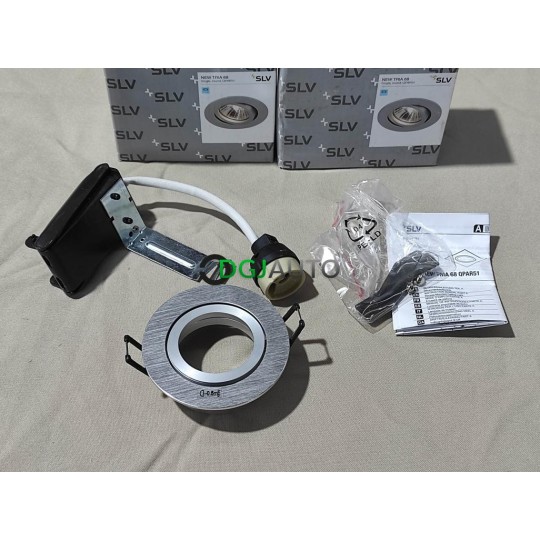 Lot 2 spots lampe encastrable aluminium 50W QPAR51 GU 10 SLV 1001982 new tria 68