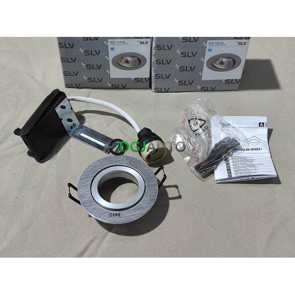 Lot 2 spots lampe encastrable aluminium 50W QPAR51 GU 10 SLV 1001982 new tria 68