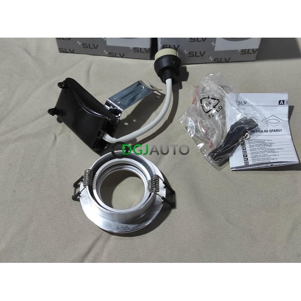 Lot 2 spots lampe encastrable aluminium 50W QPAR51 GU 10 SLV 1001982 new tria 68