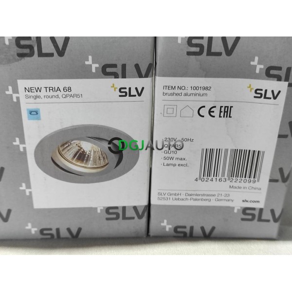 Lot 2 spots lampe encastrable aluminium 50W QPAR51 GU 10 SLV 1001982 new tria 68