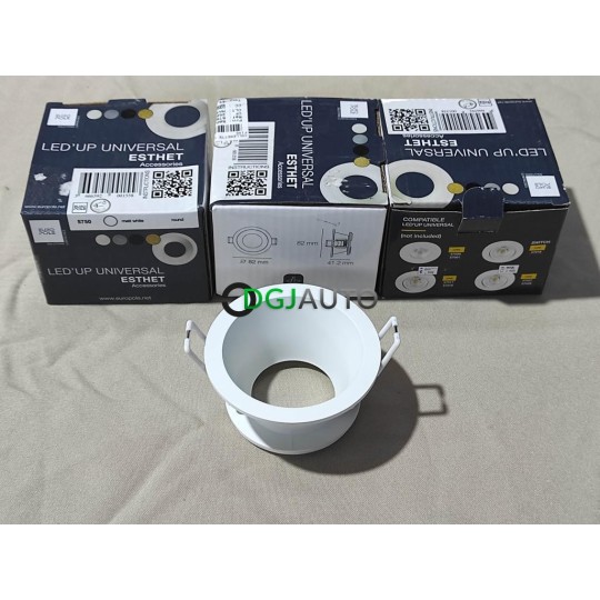 Lot de 3 supports anneaux contour collerette lampes encastrables Europole Esthet 5750 blanc mat universel