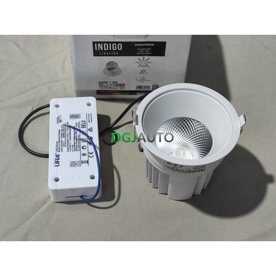Lampe downlight LED encastrable Indigo DO347NW30 kani 1 RD avec driver lifud 4000K 20W 1845lm blanc mat IP23