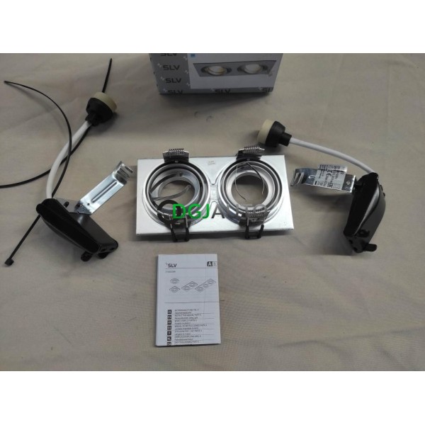 Double spot encastrée 2x50w GU10 new tria 78 CS Qpar51 SLV 111362