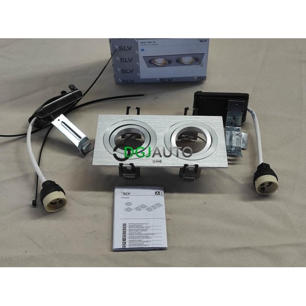 Double spot encastrée 2x50w GU10 new tria 78 CS Qpar51 SLV 111362