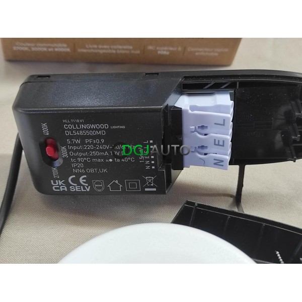 Spot encastrable rond IP65 IP20 5.7W 2700-3000-4000K 60-80mm Collingwood DL5485500 H2 lite select