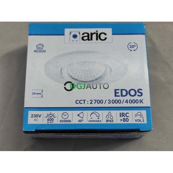 Spot encastrable 600LM IP65 6W 2700-3000-4000K Edos Aric 11060