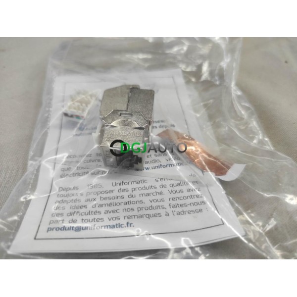 Lot 5 embases connecteur keystone RJ45 reseau cat 6A FTP autodenudante V3 Uniformatic 25205