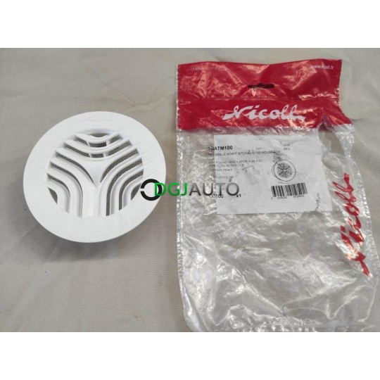 Grille ronde 100mm diametre adaptable tuyau avec moustiquaire