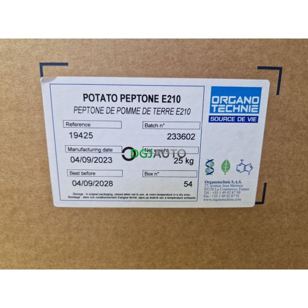 Sachet 25KG potato peptone E210 peptone de pomme de terre DLU 09/2028