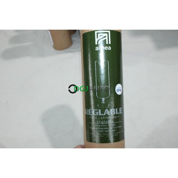 Pied cylindrique reglable de sommier lit fabriqué en France Alinea 28017615 11 à 15cm bois hêtre 100% francais 55mm vis 8mm