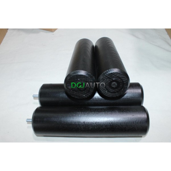 Jeu 4 pieds de sommier lit fabriqué en France Alinea 27916186 25cm bois hêtre 100% francais 70mm vis 8mm noir