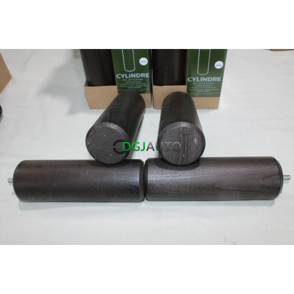 Jeu 4 pieds de sommier lit fabriqué en France Alinea 21191749 20cm bois hêtre 100% francais 70mm vis 8mm teinte wenge