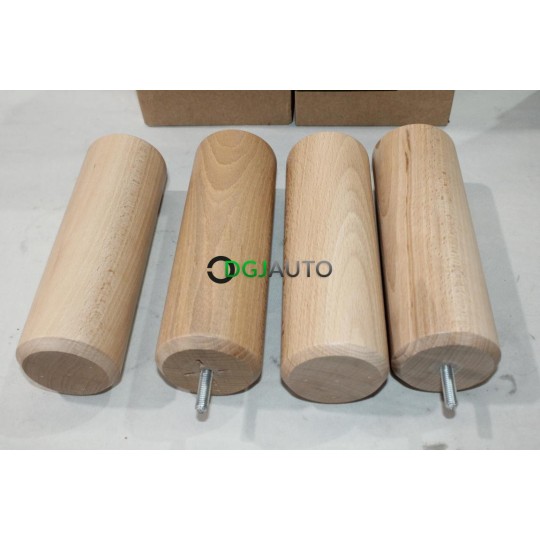 Jeu 4 pieds de sommier lit fabriqué en France Alinea 20903954 20cm bois hêtre 100% francais 70mm vis 8mm