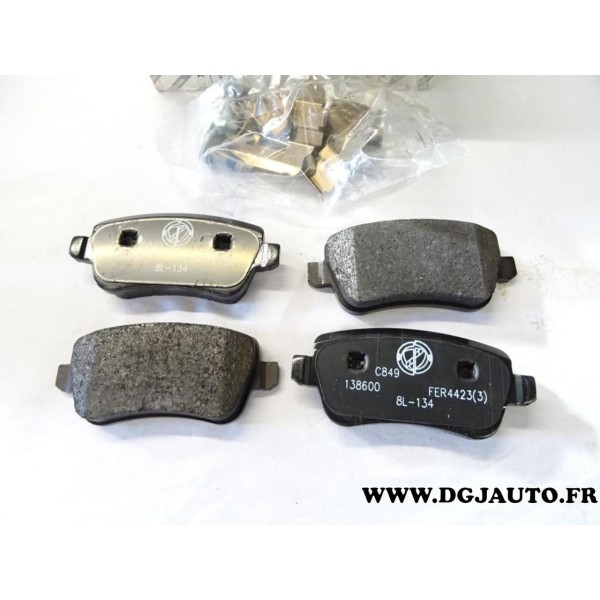Jeux 4 plaquettes de frein arriere montage lucas 77364169 pour fiat croma 2 partir 2005