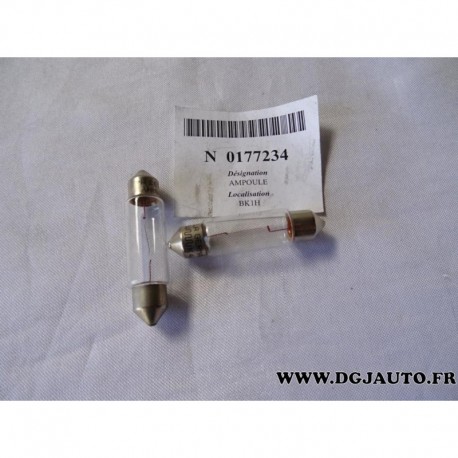 Lot 3 ampoules navette 12V 10W eclairage interieur N0177234 pour volkswagen seat skoda audi