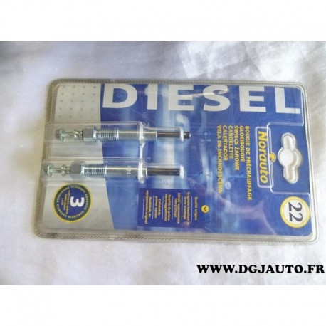 Blister 2 bougies de préchauffe n° 22 166695 pour opel campo corsa A vectra A D TD ssangyong korango