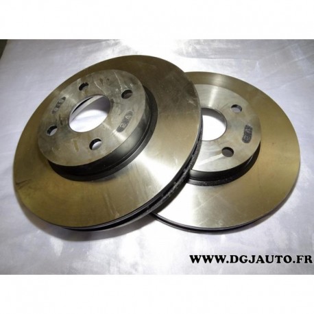Paire disque de frein avant ventilé 255mm diametre DF4367 pour toyota corolla 120 dont verso 1.4 1.6 (sans emballage)