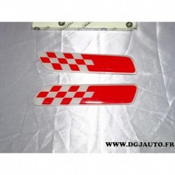 Paire baguette laterale drapeau damier rouge 50901679 pour fiat 500