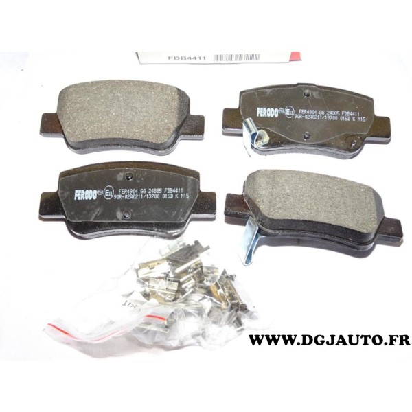 Jeux 4 plaquettes de frein arriere montage bosch FDB4411 pour toyota avensis ZRT27 ADT27