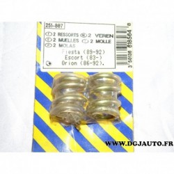 Blister 2 ressorts fixation tuyau echappement 251807 pour ford fiesta 3 orion escort 3 4 5 6 7