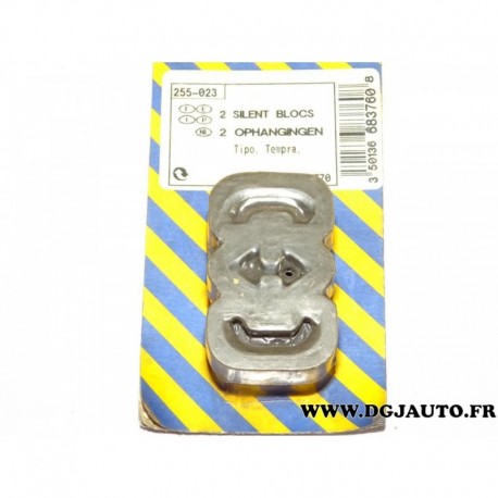 Blister 2 silents bloc silencieux echappement 255023 pour alfa romeo 145 155 fiat brava bravo tempra tipo lancia dedra delta