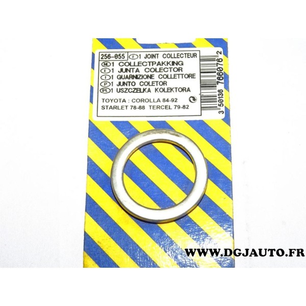 Joint bague metallique tuyau echappement 256055 pour toyota starlet de 78 à 88 corolla de 84 à 92 tercel de 79 à 82