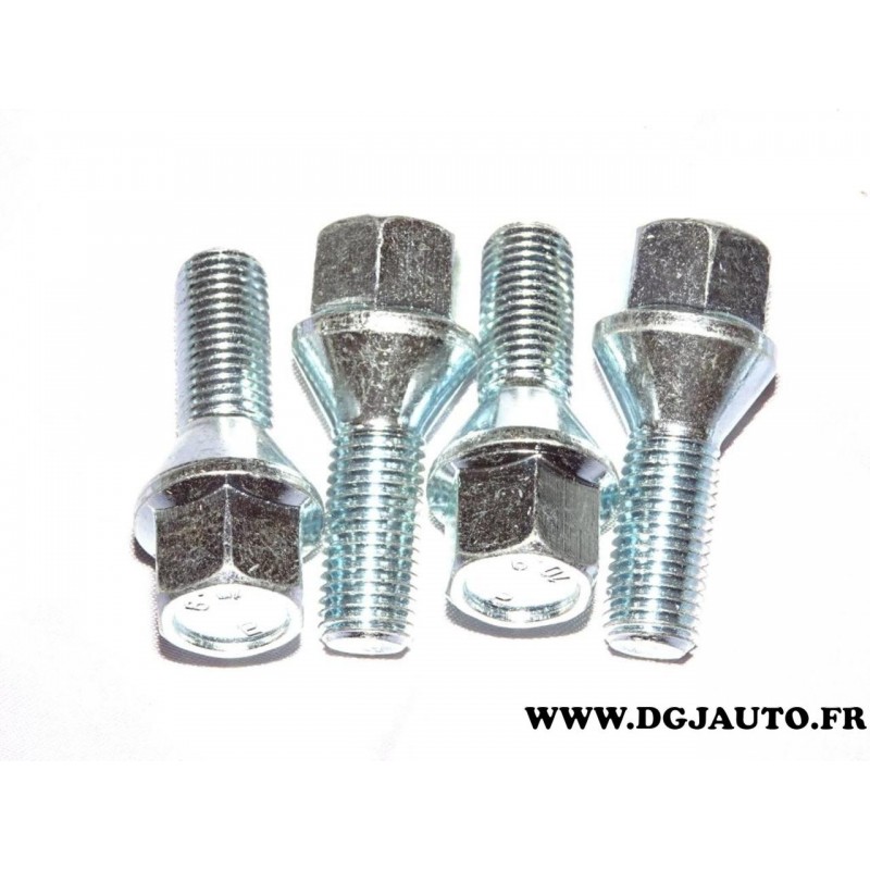 M12 Lot De 10 Boulons Roue Coniques M12 X 1,5 - 40mm Longueur Tige Pour P 969713